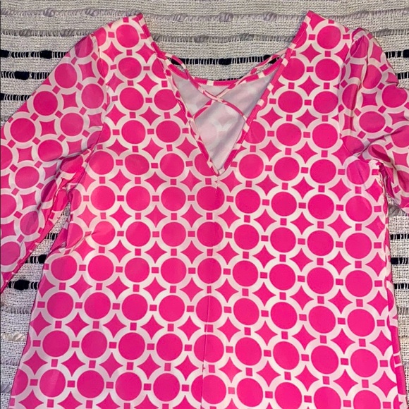 Pink and blue print dress - Picture 5 of 5